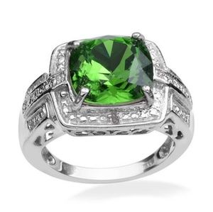 Diamond Ring in Platinum Bond Brass SWAROVSKI